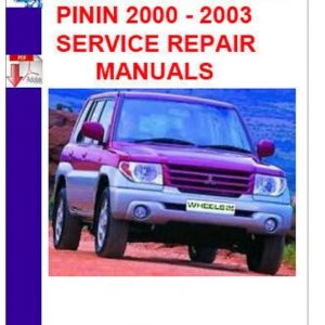 Mitsubishi Pajero Shogun Pinin Repair Manual PDF (2000–2003)